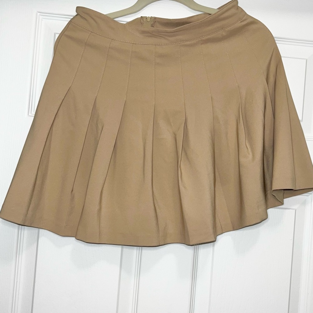Flirty Tan A-Line Skirt
